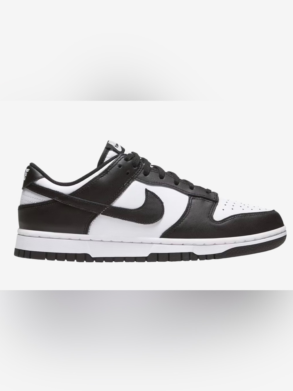 Women’s Nike Low-Top Swoosh Sneakers in Black and White Size 8.5